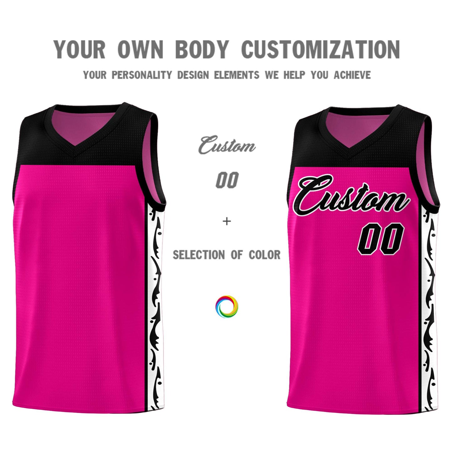 Custom Red Side Pattern Sports Uniform Basketball Jersey Limited