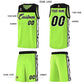 Custom Neon Green Side Pattern Sports Uniform Basketball Jersey Limited