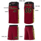 Custom Crimson Side Pattern Sports Uniform Basketball Jersey Limited