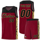 Custom Crimson Side Pattern Sports Uniform Basketball Jersey