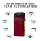Custom Crimson Side Pattern Sports Uniform Basketball Jersey Limited