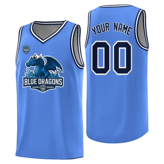 VVHL Powder Blue S7-blue-dragons Tops Basketball Jersey