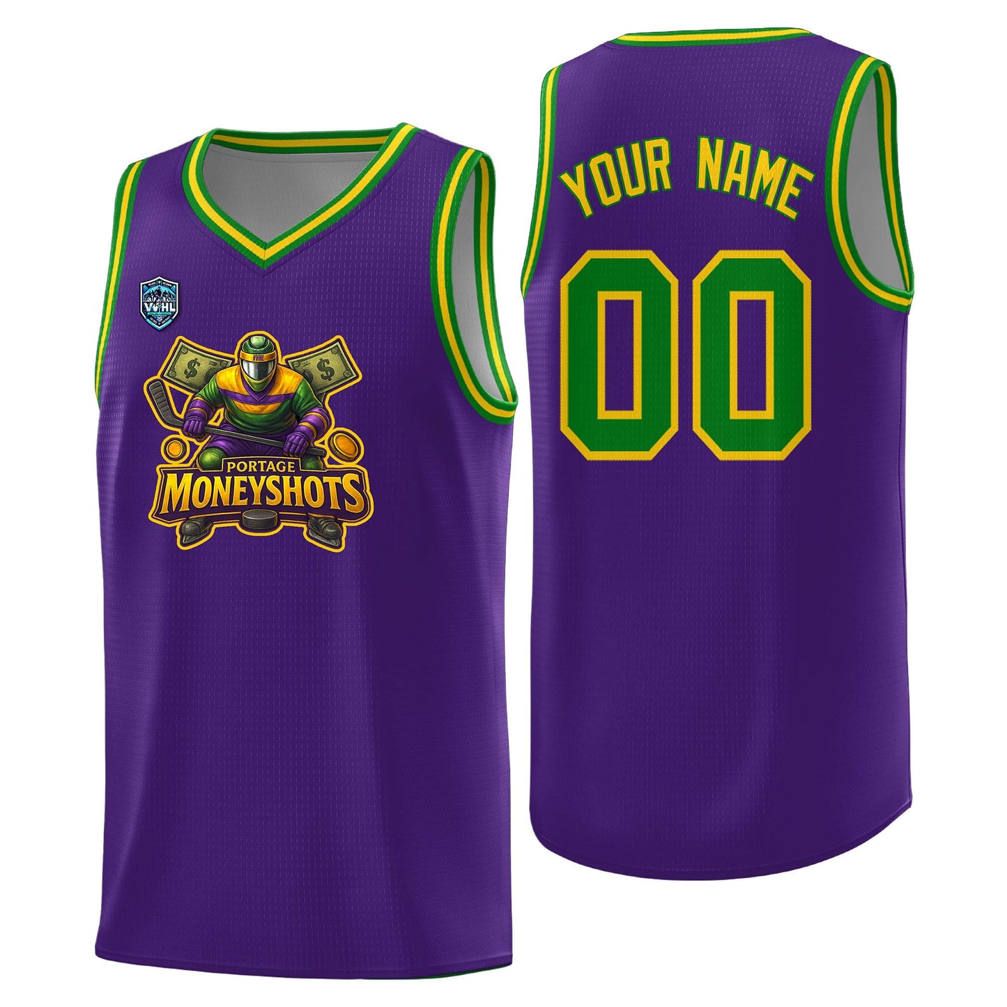 VVHL Purple S7-Portage-Moneyshots Tops Basketball Jersey