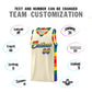 Custom Cream LGBT Rainbow For Pride Month Sports Uniform Basketball Jersey Limited