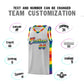 Custom Gray LGBT Rainbow For Pride Month Sports Uniform Basketball Jersey Limited