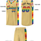 Custom Khaki LGBT Rainbow For Pride Month Sports Uniform Basketball Jersey Limited