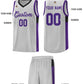 Custom Gray Purple-Black Side Two-Tone Classic Sports Uniform Basketball Jersey Limited