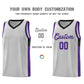 Custom Gray Purple-Black Side Two-Tone Classic Sports Uniform Basketball Jersey Limited
