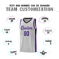 Custom Gray Purple-Black Side Two-Tone Classic Sports Uniform Basketball Jersey Limited