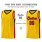 Custom Gold Red-Black Side Two-Tone Classic Sports Uniform Basketball Jersey Limited