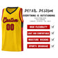Custom Gold Red-Black Side Two-Tone Classic Sports Uniform Basketball Jersey Limited