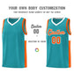 Custom Aqua Orange-White Side Two-Tone Classic Sports Uniform Basketball Jersey Limited