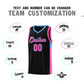 Custom Black Pink-Blue Side Two-Tone Classic Sports Uniform Basketball Jersey Limited