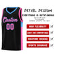 Custom Black Pink-Blue Side Two-Tone Classic Sports Uniform Basketball Jersey Limited