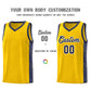 Custom Gold Navy-White Side Splash Sports Uniform Basketball Jersey Limited