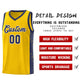 Custom Gold Navy-White Side Splash Sports Uniform Basketball Jersey Limited