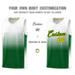 Custom White Kelly Green Gradient Fashion Sets Sports Uniform Basketball Jersey Limited