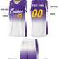 Custom Purple White Gradient Fashion Sets Sports Uniform Basketball Jersey Limited