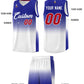 Custom Royal White Gradient Fashion Sets Sports Uniform Basketball Jersey Limited
