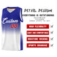 Custom Royal White Gradient Fashion Sets Sports Uniform Basketball Jersey Limited