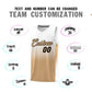 Custom White Old Gold Gradient Fashion Sets Sports Uniform Basketball Jersey Limited