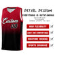Custom Red Black Gradient Fashion Sets Sports Uniform Basketball Jersey Limited