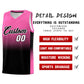 Custom Pink Black Gradient Fashion Sets Sports Uniform Basketball Jersey Limited