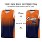 Custom Orange Navy Gradient Fashion Sets Sports Uniform Basketball Jersey Limited