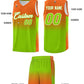 Custom Orange Neon Green Gradient Fashion Sets Sports Uniform Basketball Jersey Limited