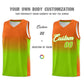 Custom Orange Neon Green Gradient Fashion Sets Sports Uniform Basketball Jersey Limited