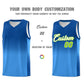 Custom Royal Powder Blue Gradient Fashion Sets Sports Uniform Basketball Jersey Limited