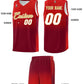 Custom Red Crimson Gradient Fashion Sets Sports Uniform Basketball Jersey Limited