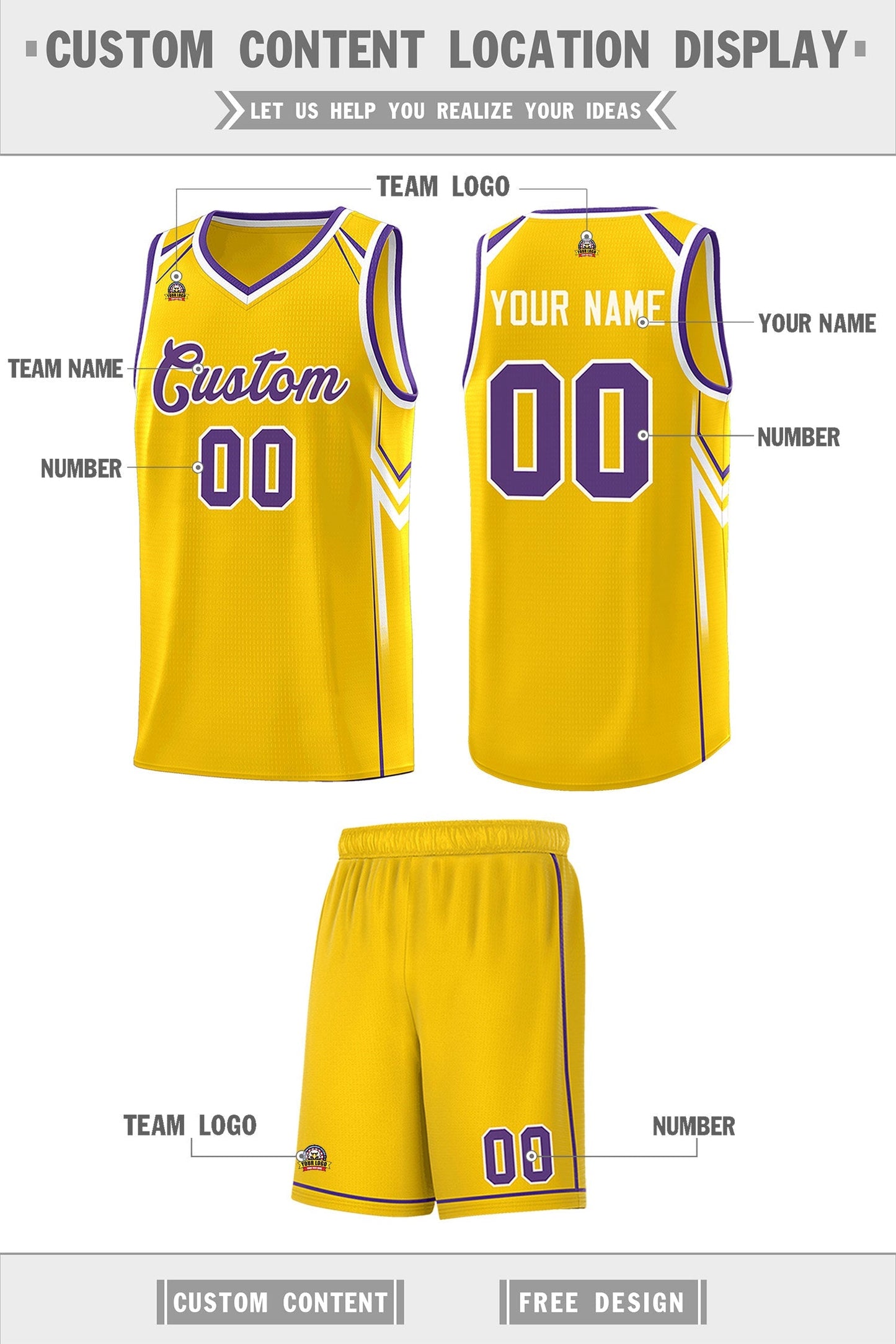 Custom Gold Arrow Graffiti Pattern Sports Uniform Basketball Jersey Limited