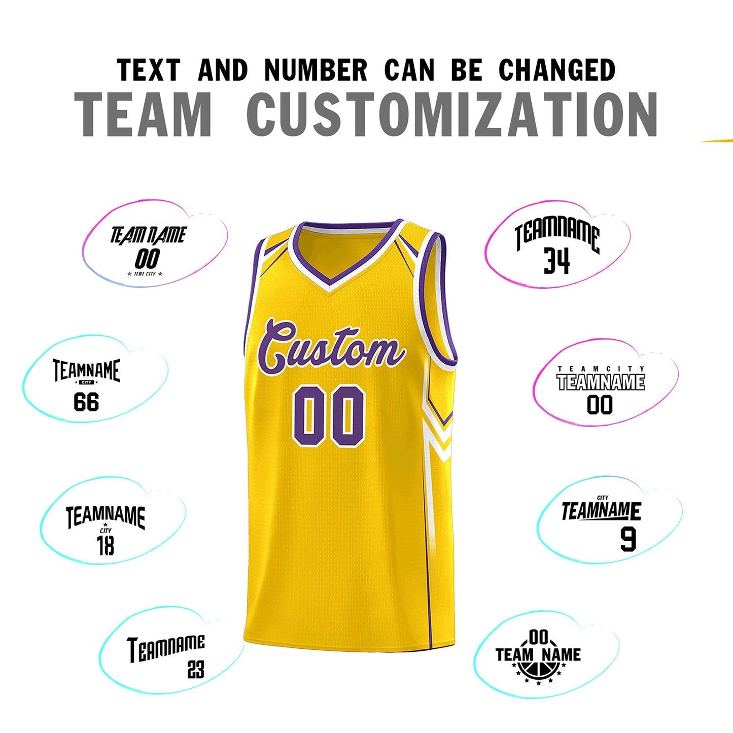 Custom Gold Arrow Graffiti Pattern Sports Uniform Basketball Jersey Limited