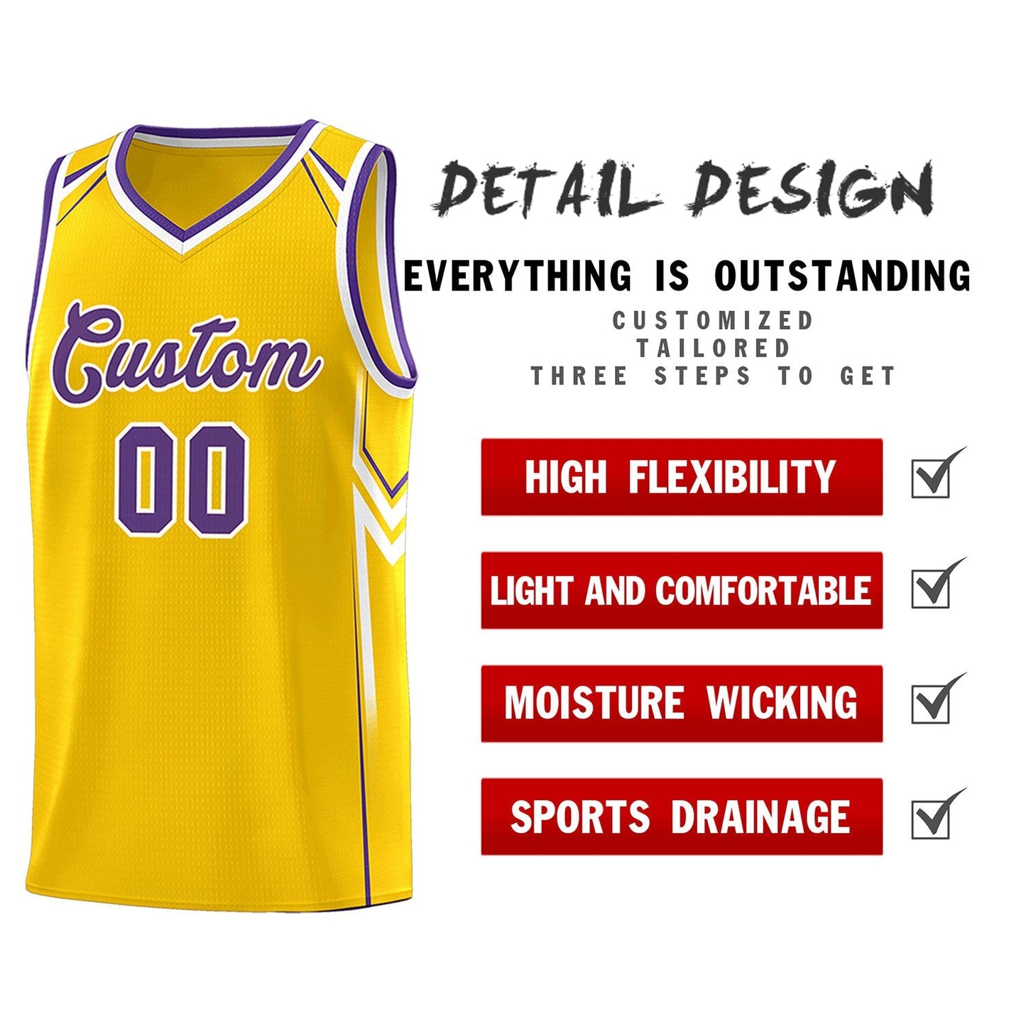 Custom Gold Arrow Graffiti Pattern Sports Uniform Basketball Jersey Limited