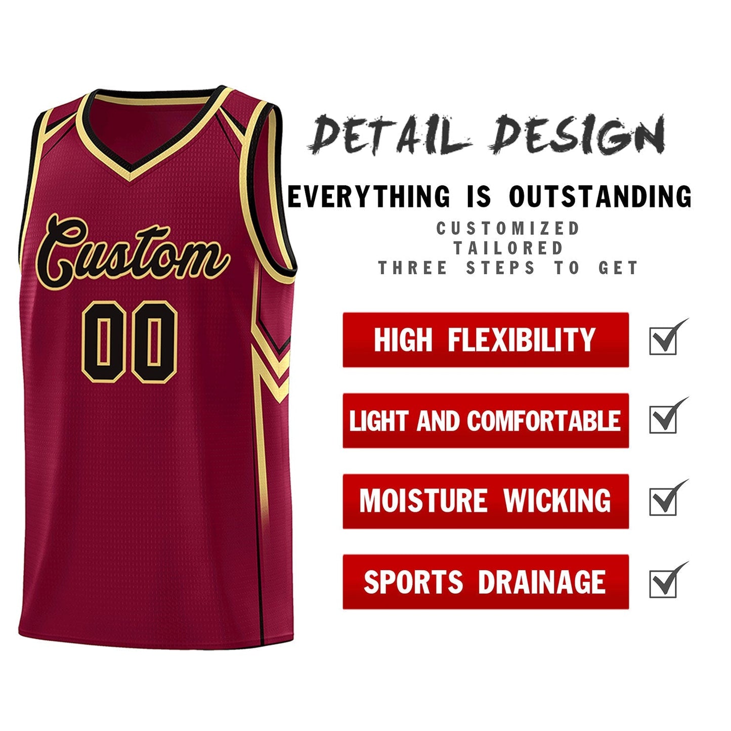 Custom Crimson Arrow Graffiti Pattern Sports Uniform Basketball Jersey Limited