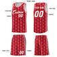 Custom Red White Star Graffiti Pattern Sets Sports Uniform Basketball Jersey Limited