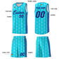 Custom Sky Blue White Star Graffiti Pattern Sets Sports Uniform Basketball Jersey Limited