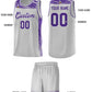 Custom Gray Purple Graffiti Pattern Sports Uniform Basketball Jersey Limited