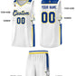 Custom White Royal Star Graffiti Pattern Sports Uniform Basketball Jersey Limited