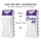 Custom White Purple Personalized Star Pattern Sports Uniform Basketball Jersey Limited