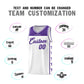 Custom White Purple Personalized Star Pattern Sports Uniform Basketball Jersey Limited