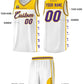 Custom White Purple Personalized Star Pattern Sports Uniform Basketball Jersey Limited