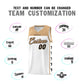 Custom White Old Gold Personalized Star Pattern Sports Uniform Basketball Jersey Limited