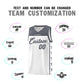 Custom White Dark Gray Personalized Star Pattern Sports Uniform Basketball Jersey Limited