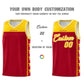 Custom Red Yellow Personalized Star Pattern Sports Uniform Basketball Jersey Limited
