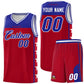 Custom Red Royal Personalized Star Pattern Sports Uniform Basketball Jersey