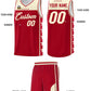 Custom Red Cream Personalized Star Pattern Sports Uniform Basketball Jersey Limited