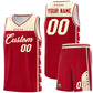 Custom Red Cream Personalized Star Pattern Sports Uniform Basketball Jersey