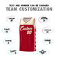 Custom Red Cream Personalized Star Pattern Sports Uniform Basketball Jersey Limited